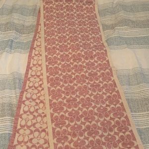 NWOT Coach Monogrammed Reversible Soft Wool Scarf